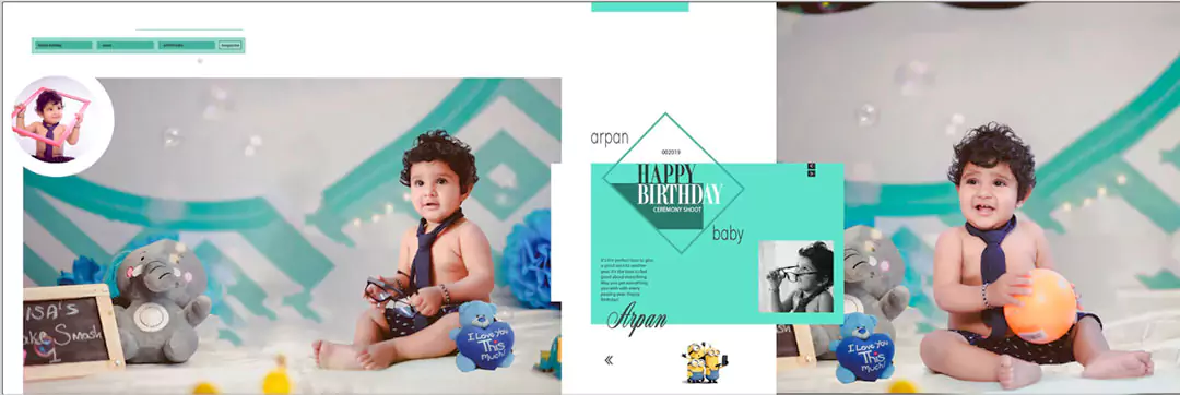Birthday Album 12 x 36 Designs ideas